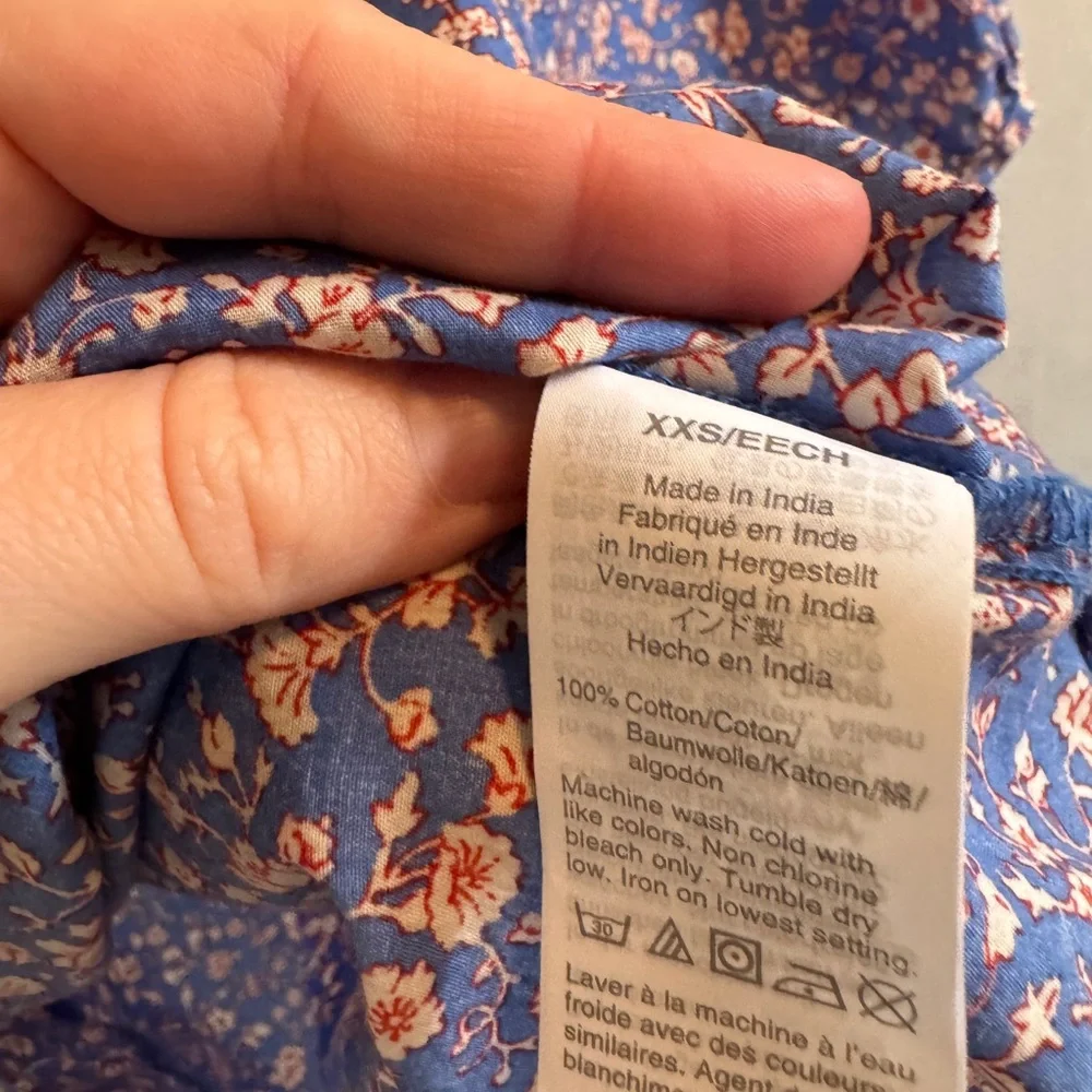Madewell blue fabric